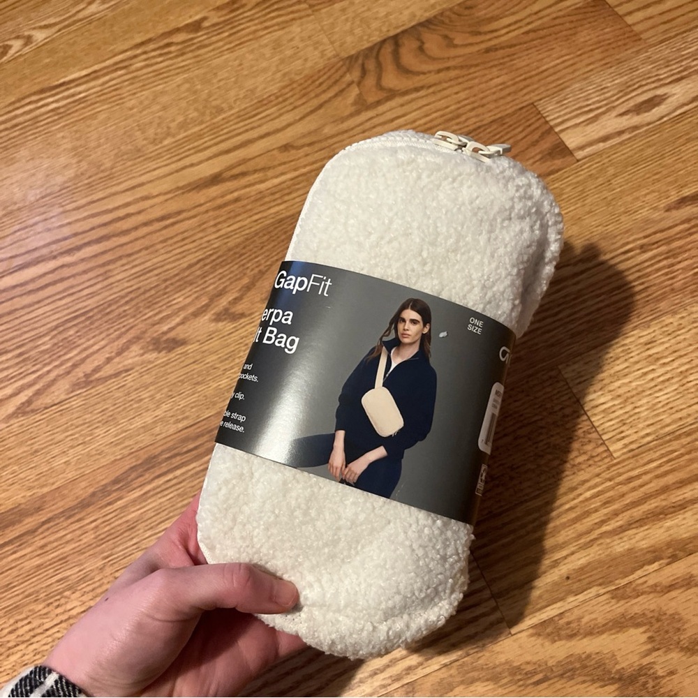 GAP White Sherpa Crossbody Bag